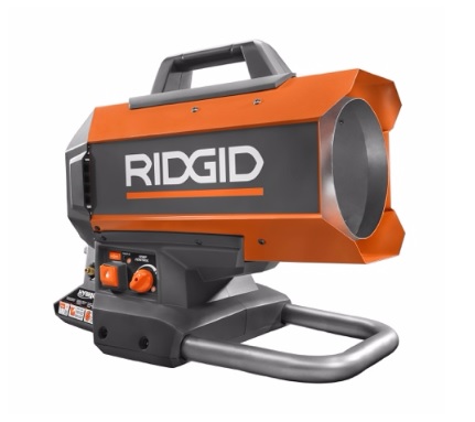 ridgid brushless 18v hybrid forced air propane heater