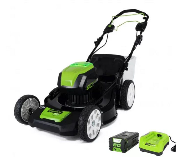 Greenworks 80V Brushless 21 inch Self Propelled Lawn Mower - Tool Craze