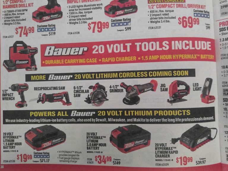 Newer Bauer 20V Tools First Ever Pics Tool Craze