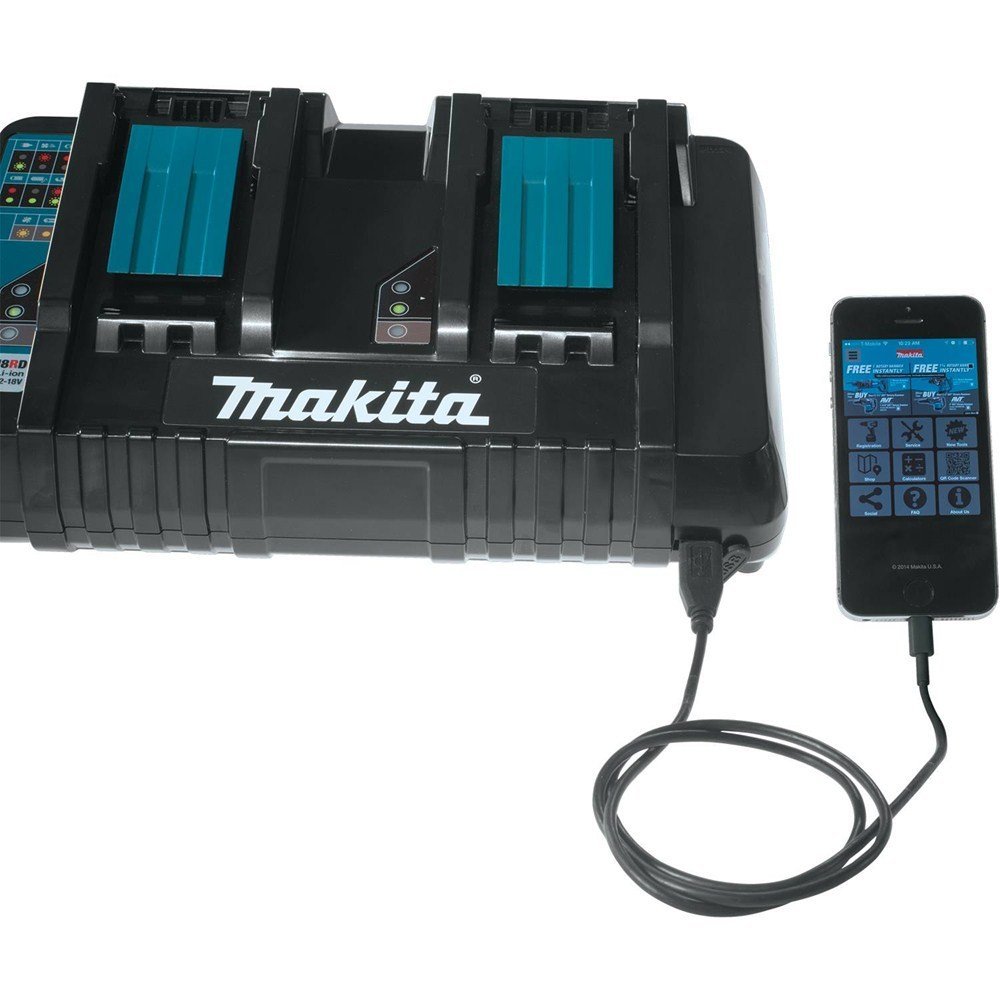 Makita DC18RD 18V Dual Port Rapid Optimum Charger Usb Port - Tool Craze