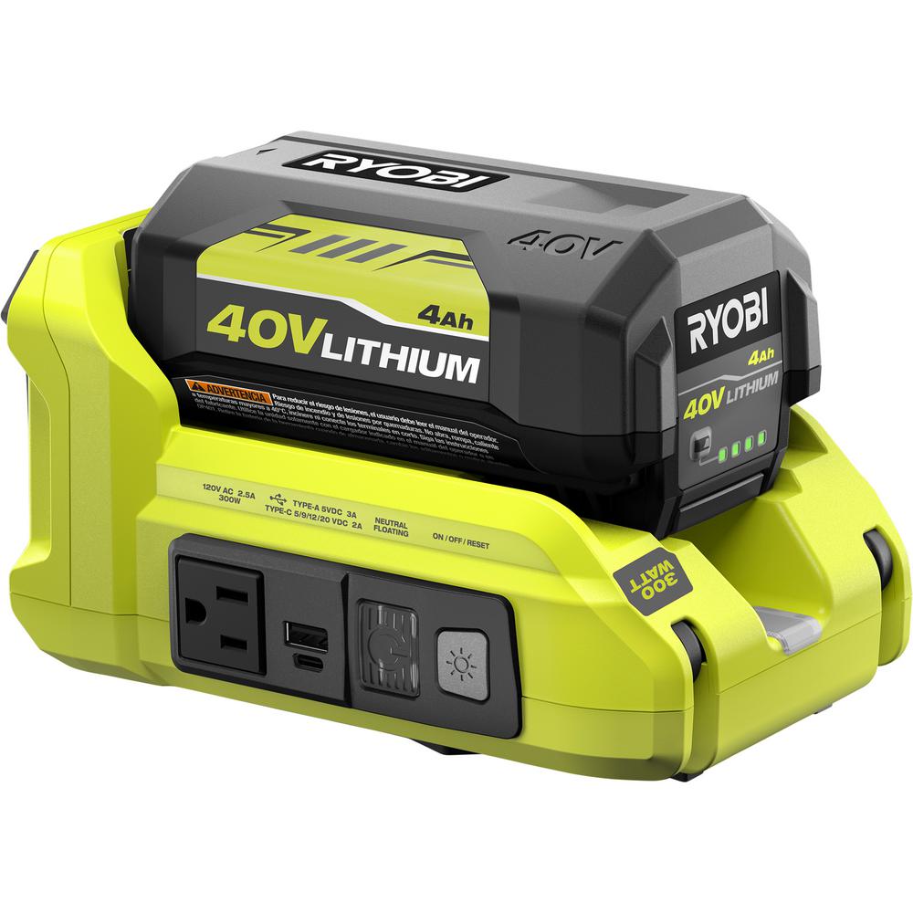 ryobi 40v battery indicator lights