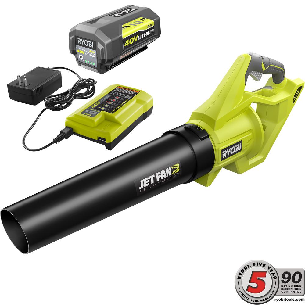 Ryobi RY40460 110 MPH 500 CFM 40V Jet Fan Leaf Blower - Tool Craze