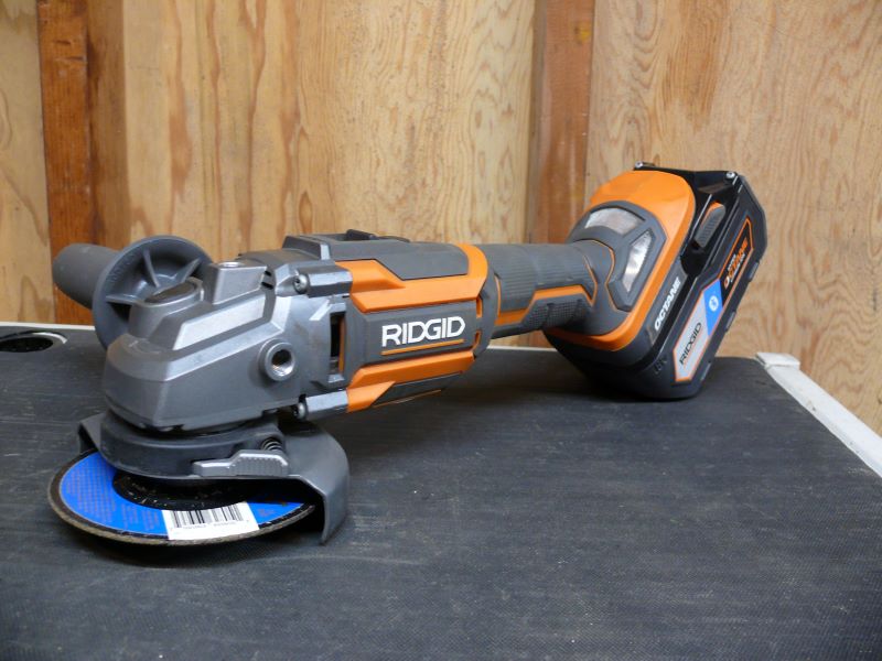 Tool Only Non-Retail Packaging Ridgid 18-Volt OCTANE Cordless Brushless 4-1/2 in Angle Grinder 