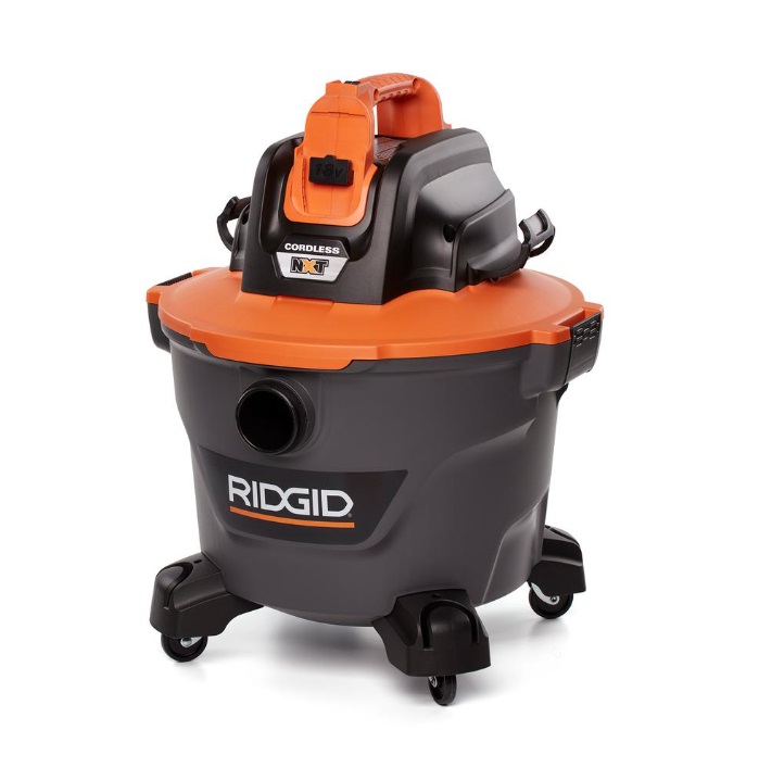 RIDGID 18-Volt Cordless Wet/Dry Shop Vacuum (Tool Only), 48% OFF