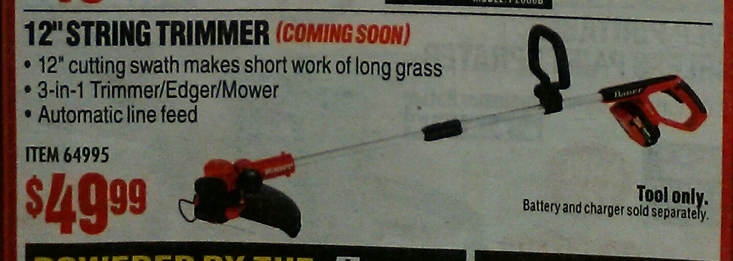 harbor freight battery operated weed eaters