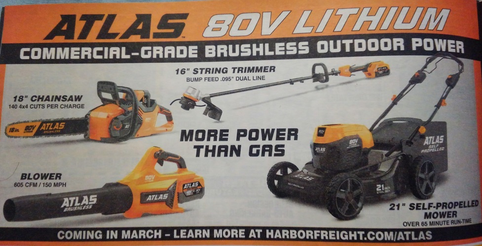 Harbor Freight Announces New Atlas Brand Of OPE Powered By A Dual