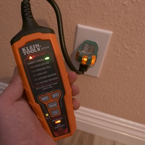 Klein AFCI GFCI Outlet Tester RT310 Review correct wiring