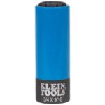 Klein Tools 2 in 1 Coated Impact Socket 12 Point 3/4″ & 9/16″ 66030