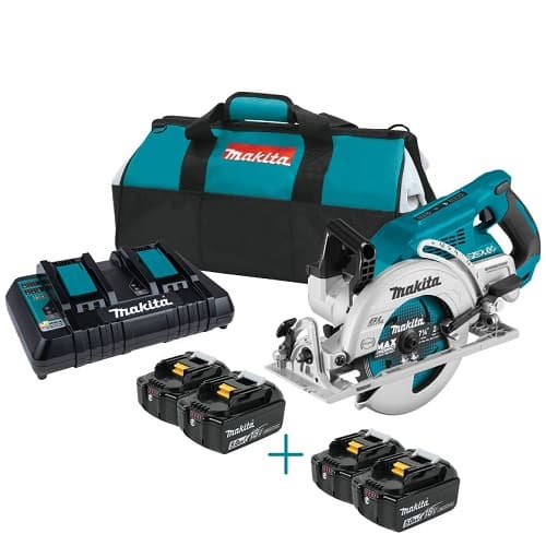 Deal Makita X2 rear handle Circular Saw Kit with two extra batteries