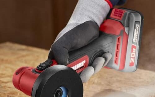 Bauer 20V Cordless Cut Off Tool cutting tile