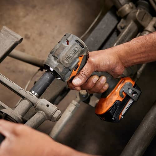 Ridgid 18V Subcompact Brushless 4 Mode Impact Wrench in action 2
