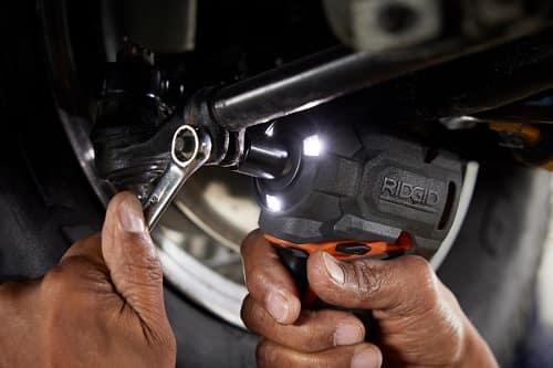 Ridgid 18V Subcompact Brushless 4 Mode Impact Wrench in action 1