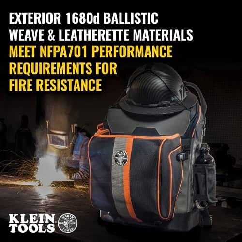 Klein Tools Tradesman Pro Ironworker And Welder Backpack 55665 materials