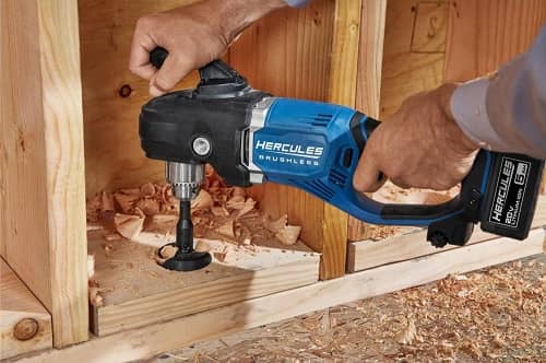 Hercules 20V Brushless 1/2 Right Angle Drill in action