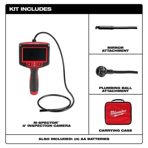 Milwaukee M12 M-Spector Inspection Camera contents