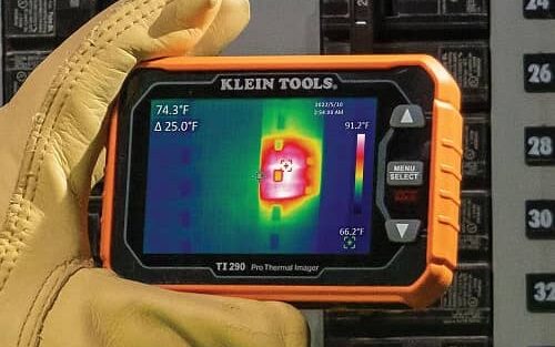Klein Tools Rechargeable Pro Thermal Imager TI290 in action