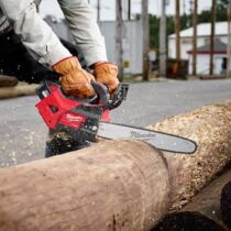 Milwaukee M18 Fuel Top Handle Chainsaw in action