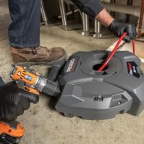 Ridgid K9-12 Flexshaft Drain Cleaning Machine in action