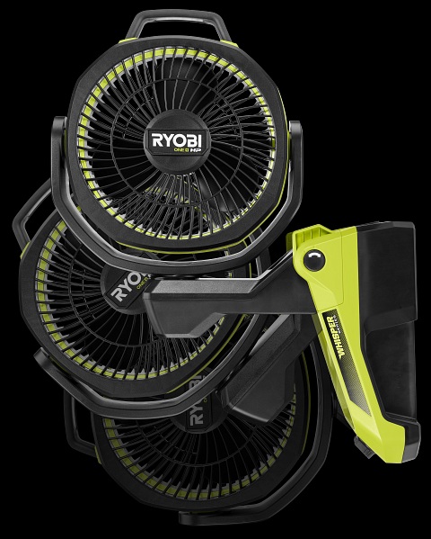 Ryobi 18V HP Brushless Hybrid 9" Oscillating Fan PBLHF01B