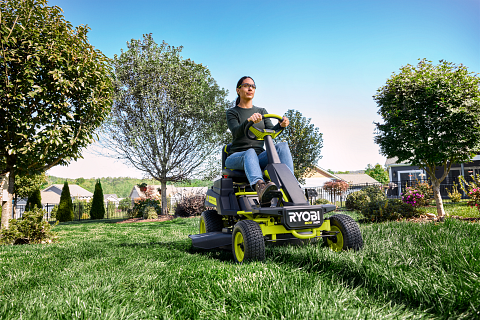 Ryobi R1 80V HP Brushless 30" Riding Lawn Mower Kit RY80HPRM05K-R1
