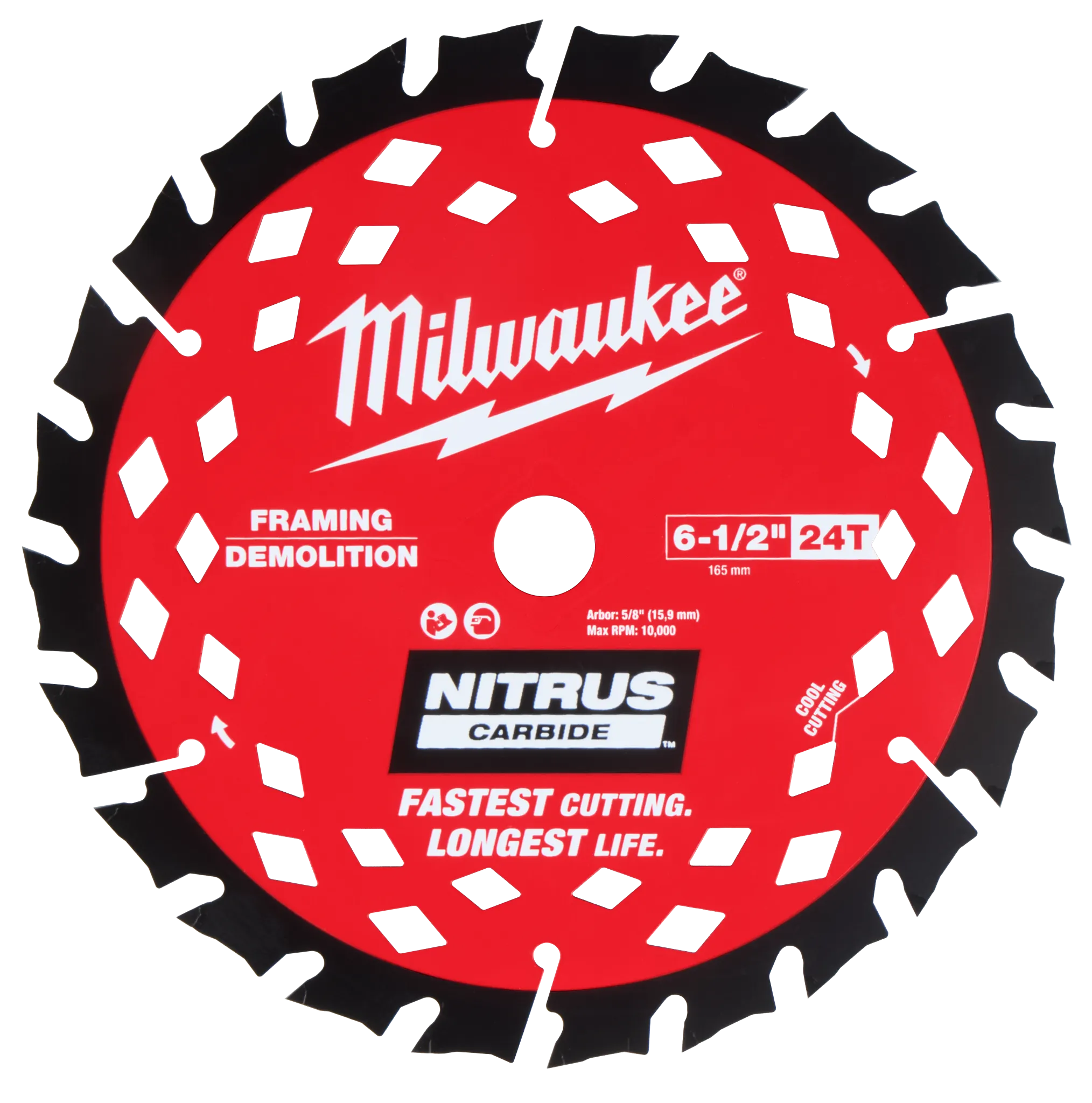 Milwaukee 6-1/2" 24T NITRUS Carbide Framing & Demolition Circular Saw Blade