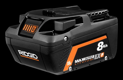 Ridgid 18V 8.0 Ah MAX OUTPUT EXP Lithium Ion Battery with Tabless Cell Tech
